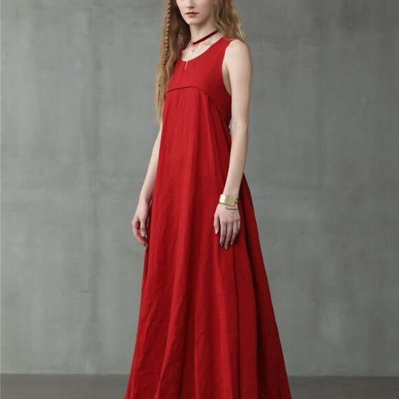 Linennaive Maxi Linen Dress - Picture 2 of 6